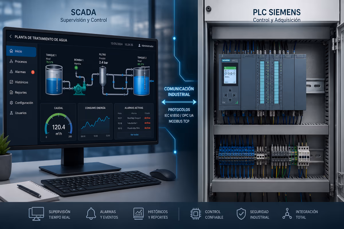 SCADA vs automate (PLC) : différences et quand les deux
